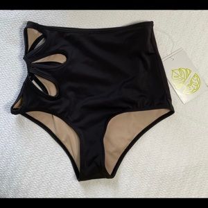 DISO black flower cut out bottoms medium-large XL if they run small